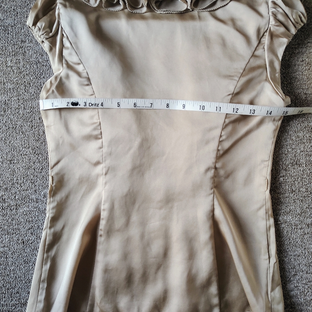 Vero Moda Beige Ruffled Blouse Size Small - Picture 4 of 4